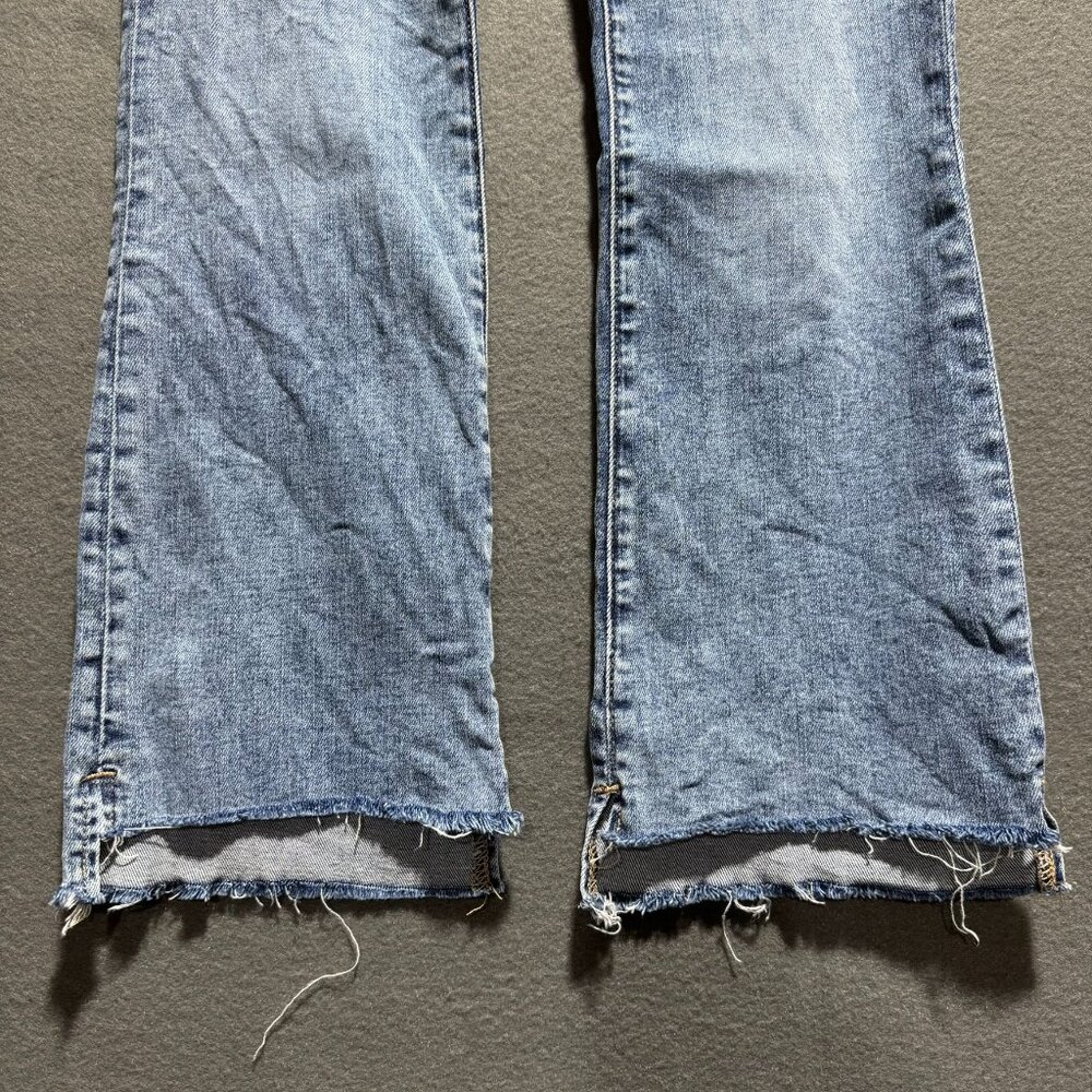 LOFT The Kick Crop Raw Hem High Rise Jeans Light Wash Women's Size 2/26 - Picture 6 of 10